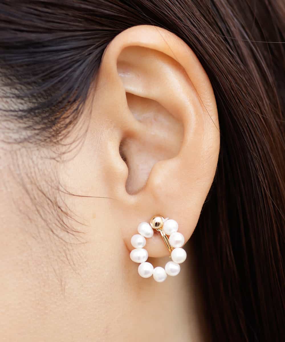 淡水パールサークルイヤリング ピアス イヤリング A V V アー ヴェ ヴェ イトキンオンラインストア