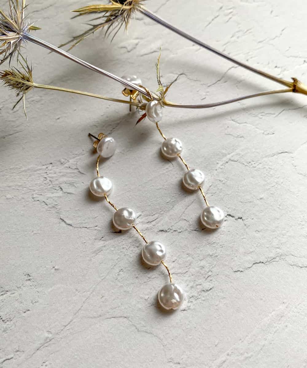 KSPJM03019 a.v.v(アー・ヴェ・ヴェ) パール調コインピアス ゴールド