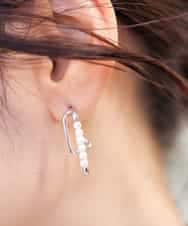 KSPJM08016 a.v.v(アー・ヴェ・ヴェ) パール調スクエアピアス シルバー