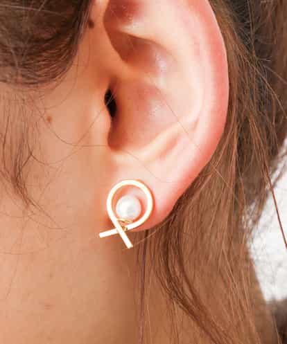 KSPJM09014  パール調サークルピアス