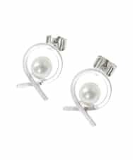KSPJM09014 a.v.v(アー・ヴェ・ヴェ) パール調サークルピアス シルバー