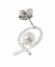 KSPJM09014 a.v.v(アー・ヴェ・ヴェ) パール調サークルピアス シルバー