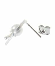 KSPJM09014 a.v.v(アー・ヴェ・ヴェ) パール調サークルピアス シルバー