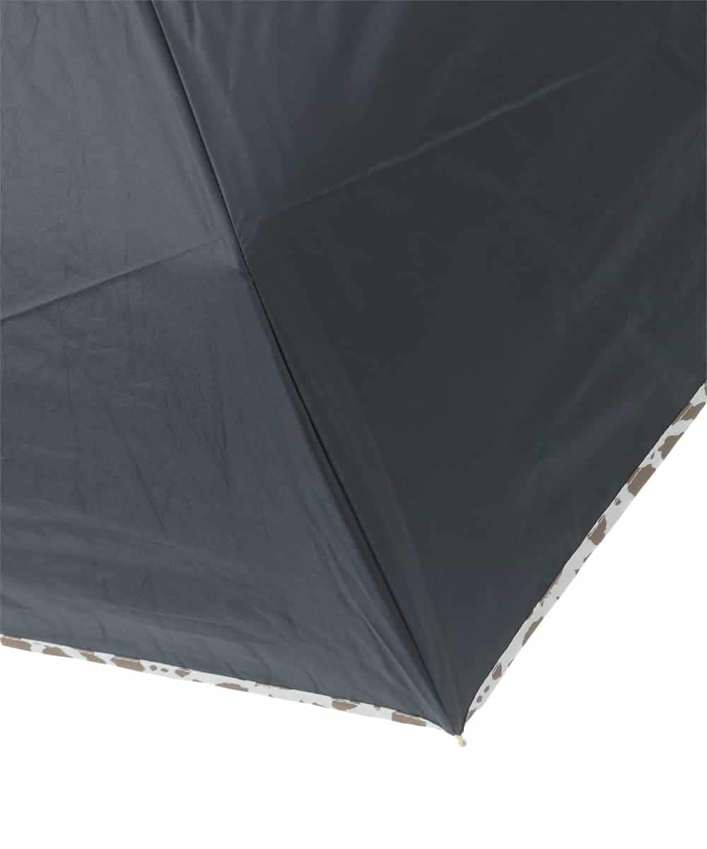 KSYGA04031 a.v.v(アー・ヴェ・ヴェ) 【遮光/晴雨兼用】折りたたみ日傘　アニマルパイピング ブラック