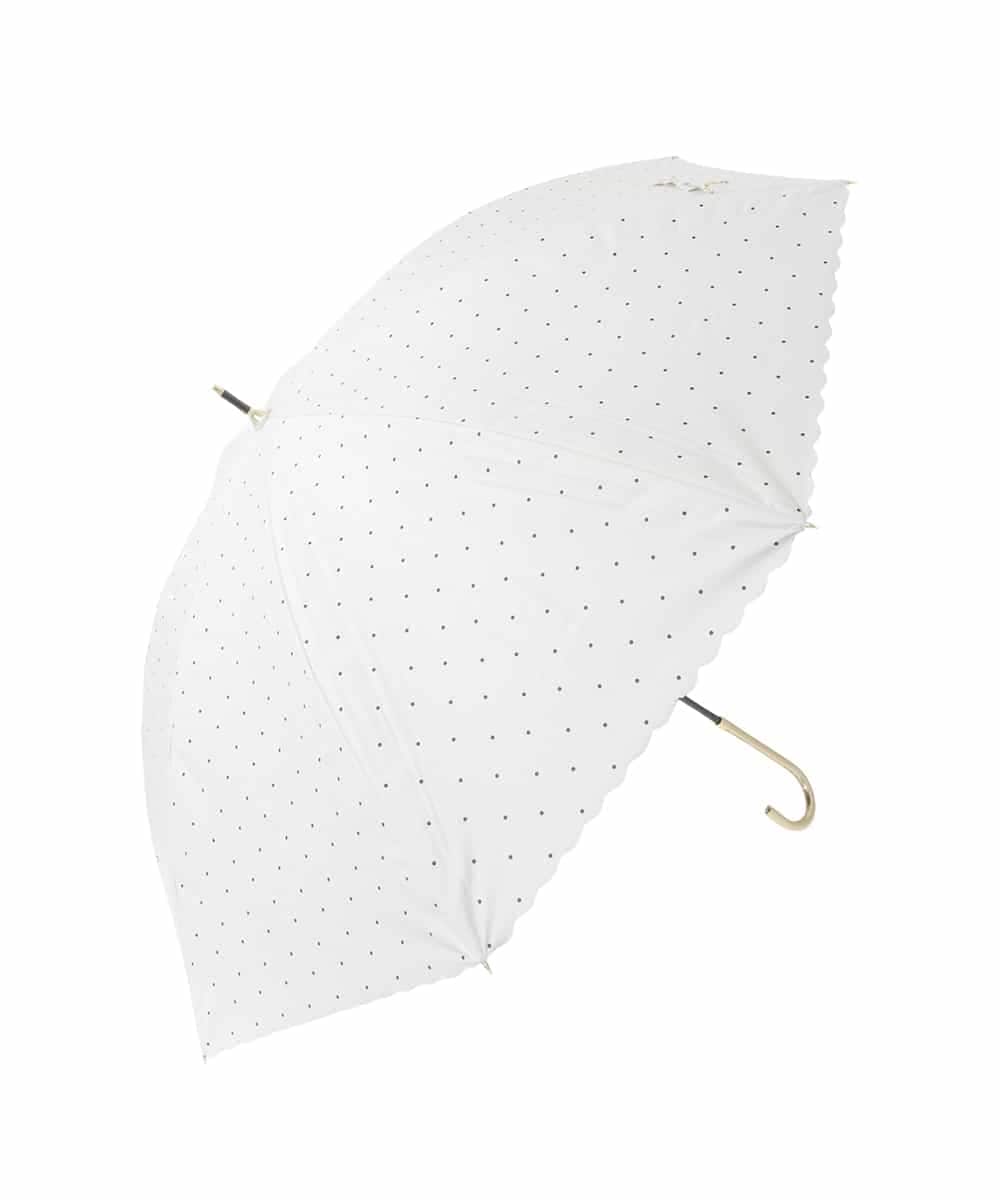 KSYGD01032 a.v.v(アー・ヴェ・ヴェ) 【遮光/晴雨兼用】日傘　ドットフラワーポイント ホワイト