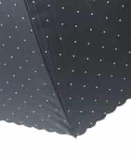 KSYGD01032 a.v.v(アー・ヴェ・ヴェ) 【遮光/晴雨兼用】日傘　ドットフラワーポイント ブラック