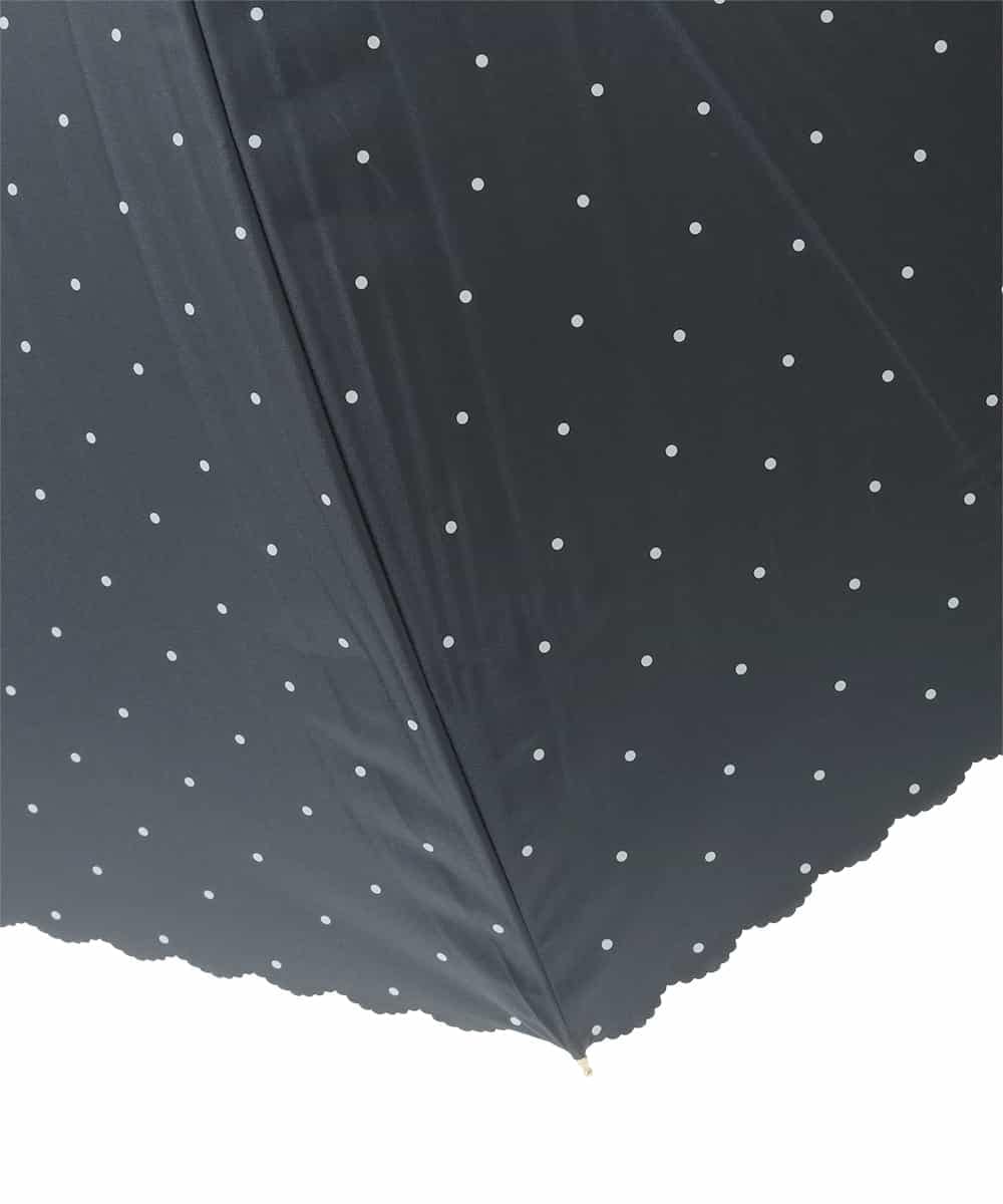 KSYGD01032 a.v.v(アー・ヴェ・ヴェ) 【遮光/晴雨兼用】日傘　ドットフラワーポイント ブラック