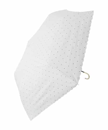 KSYGD02033 a.v.v 【遮光/晴雨兼用】折りたたみ日傘　ドットフラワーポイントミニ