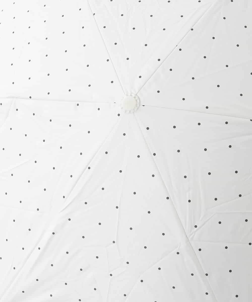 KSYGD02033 a.v.v(アー・ヴェ・ヴェ) 【遮光/晴雨兼用】折りたたみ日傘　ドットフラワーポイントミニ ホワイト