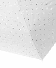 KSYGD02033 a.v.v(アー・ヴェ・ヴェ) 【遮光/晴雨兼用】折りたたみ日傘　ドットフラワーポイントミニ ホワイト