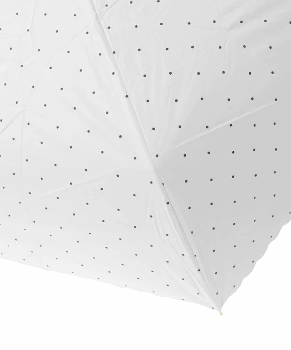 KSYGD02033 a.v.v(アー・ヴェ・ヴェ) 【遮光/晴雨兼用】折りたたみ日傘　ドットフラワーポイントミニ ホワイト