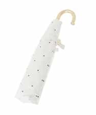 KSYGD02033 a.v.v(アー・ヴェ・ヴェ) 【遮光/晴雨兼用】折りたたみ日傘　ドットフラワーポイントミニ ホワイト