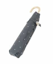 KSYGD02033 a.v.v(アー・ヴェ・ヴェ) 【遮光/晴雨兼用】折りたたみ日傘　ドットフラワーポイントミニ ホワイト