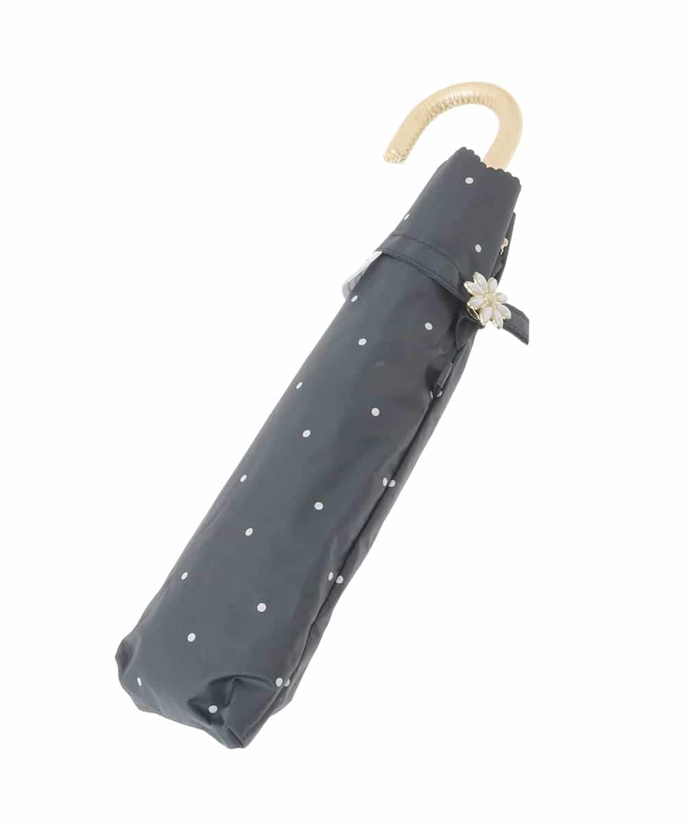 KSYGD02033 a.v.v(アー・ヴェ・ヴェ) 【遮光/晴雨兼用】折りたたみ日傘　ドットフラワーポイントミニ ホワイト