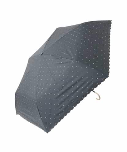 KSYGD02033 a.v.v 【遮光/晴雨兼用】折りたたみ日傘　ドットフラワーポイントミニ