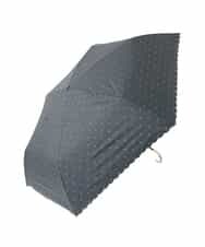 KSYGD02033 a.v.v(アー・ヴェ・ヴェ) 【遮光/晴雨兼用】折りたたみ日傘　ドットフラワーポイントミニ ブラック