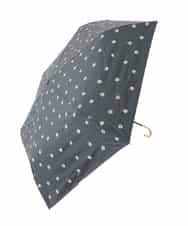 KSYGD03032 a.v.v(アー・ヴェ・ヴェ) 【遮光/晴雨兼用】折りたたみ日傘　ゴールドラインマーガレット ブラック