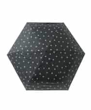 KSYGD03032 a.v.v(アー・ヴェ・ヴェ) 【遮光/晴雨兼用】折りたたみ日傘　ゴールドラインマーガレット ブラック