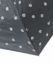 KSYGD03032 a.v.v(アー・ヴェ・ヴェ) 【遮光/晴雨兼用】折りたたみ日傘　ゴールドラインマーガレット ブラック