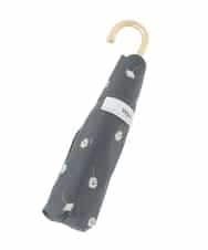 KSYGD03032 a.v.v(アー・ヴェ・ヴェ) 【遮光/晴雨兼用】折りたたみ日傘　ゴールドラインマーガレット ブラック