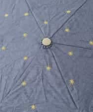 KSYGD06035 a.v.v(アー・ヴェ・ヴェ) 遮光/晴雨兼用傘　折り畳み　星柄　 ネイビー