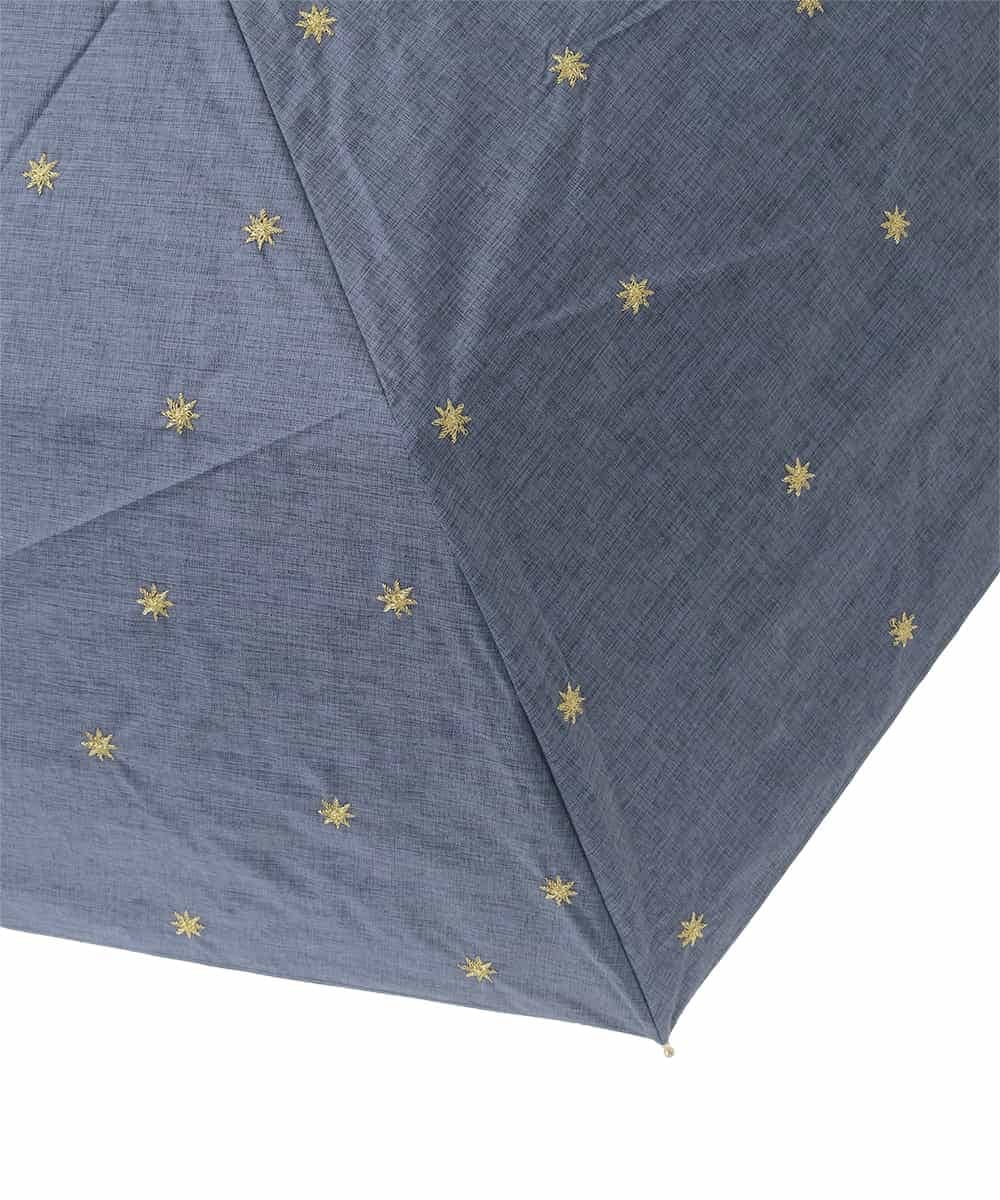 KSYGD06035 a.v.v(アー・ヴェ・ヴェ) 遮光/晴雨兼用傘　折り畳み　星柄　 ネイビー