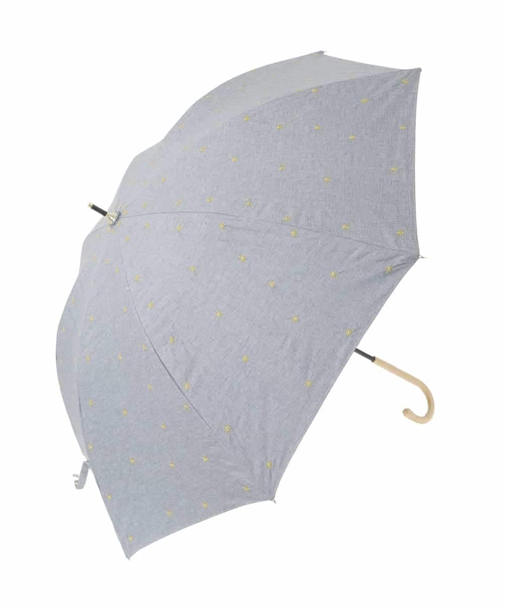 KSYGD07035 a.v.v(アー・ヴェ・ヴェ) 遮光/晴雨兼用傘　長傘　星柄 ライトブルー