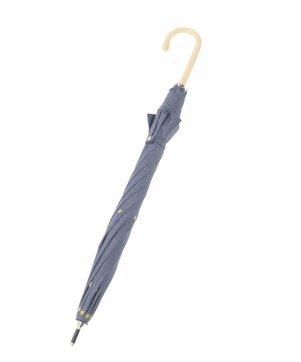 KSYGD07035 a.v.v(アー・ヴェ・ヴェ) 遮光/晴雨兼用傘　長傘　星柄 ライトブルー