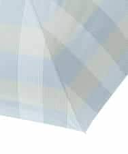 KSYGD08026 a.v.v(アー・ヴェ・ヴェ) 遮光/晴雨兼用傘　折りたたみ傘　シアーチェック ライトブルー