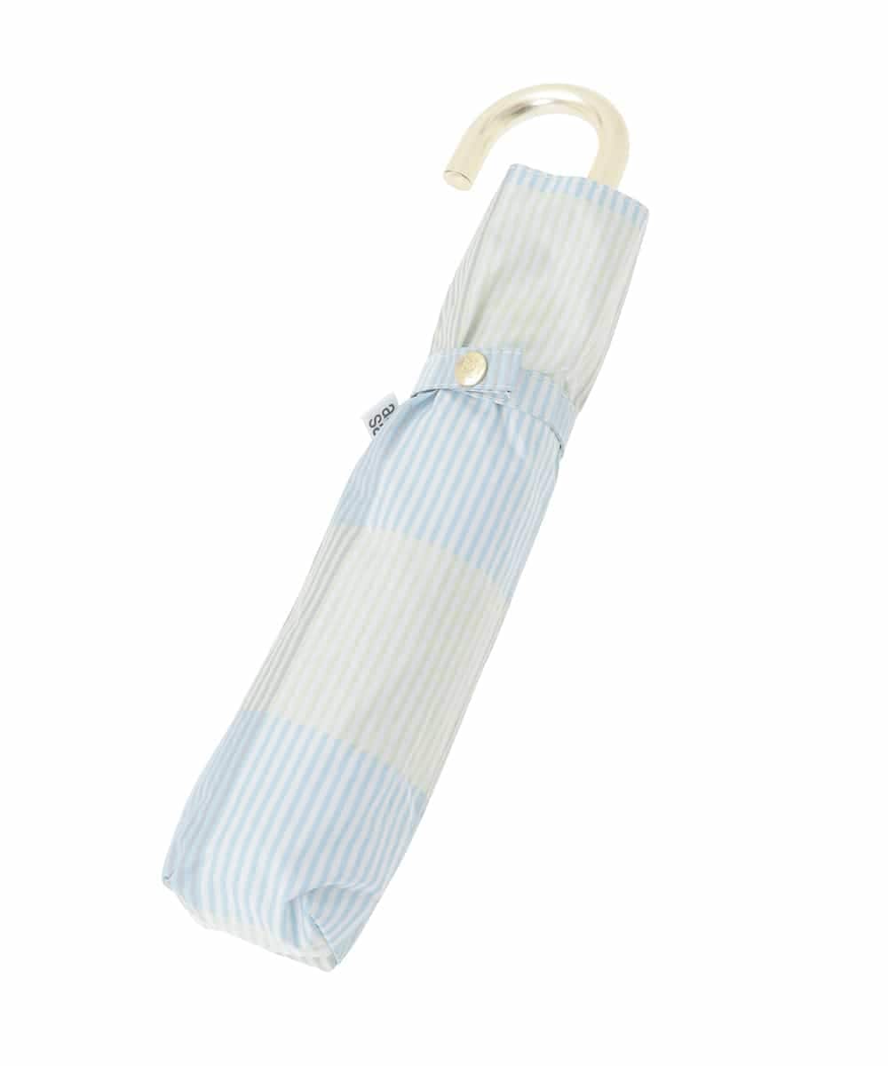 KSYGD08026 a.v.v(アー・ヴェ・ヴェ) 遮光/晴雨兼用傘　折りたたみ傘　シアーチェック ライトブルー