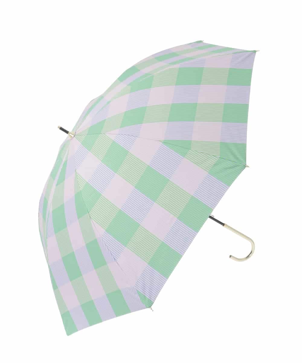 KSYGD09026 a.v.v(アー・ヴェ・ヴェ) 遮光/晴雨兼用傘　長傘　シアーチェック ピンク