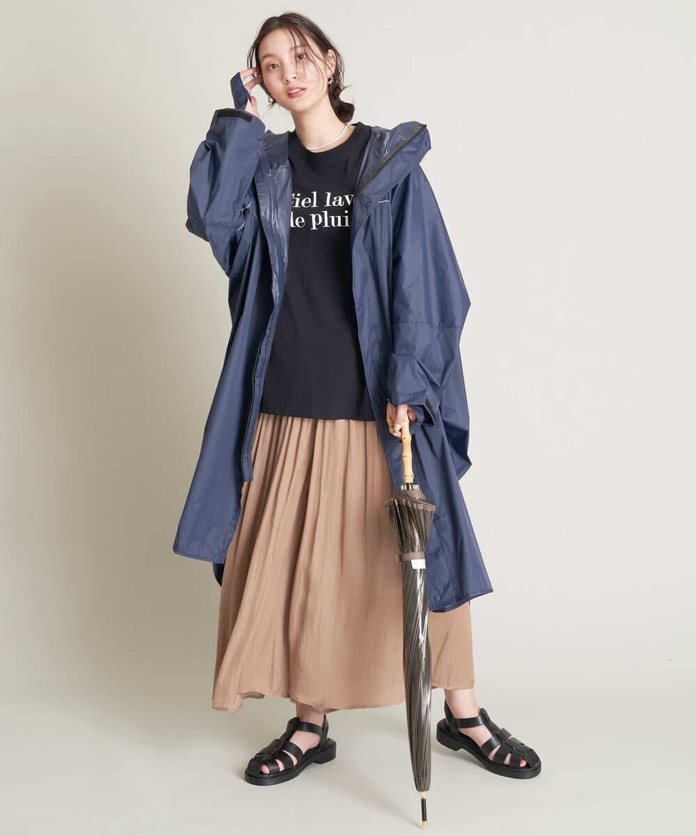 KSYGS40058 a.v.v(アー・ヴェ・ヴェ) レインバイシクルスリーブポンチョ ベージュ