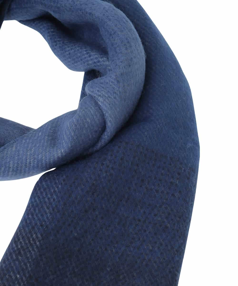 ☆jcrew マフラー ブルー グラデーション グレー ワイド ストール - メルカリ
