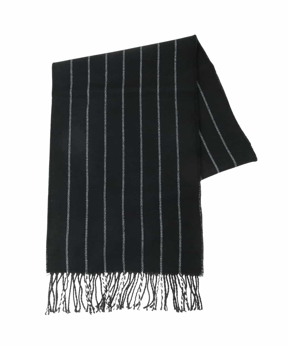 KT3AD36039 a.v.v MEN(アー・ヴェ・ヴェ) マフラー / ストライプ ブラック