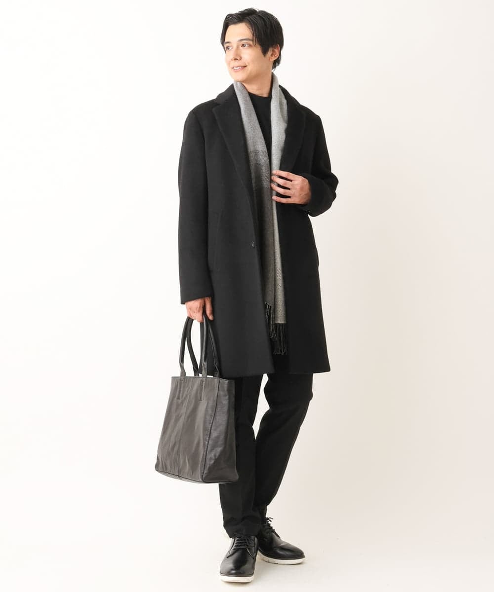 KT3AV22034 a.v.v MEN(アー・ヴェ・ヴェ) 【プレゼントに人気】リバーシブルグラデーションマフラー ダークグレー