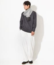 KT3AV22034 a.v.v MEN(アー・ヴェ・ヴェ) 【プレゼントに人気】リバーシブルグラデーションマフラー ダークグレー