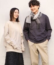 KT3AV22034 a.v.v MEN(アー・ヴェ・ヴェ) 【プレゼントに人気】リバーシブルグラデーションマフラー ダークグレー