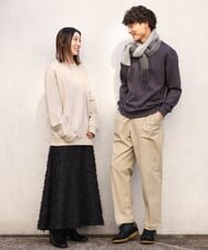 KT3AV22034 a.v.v MEN(アー・ヴェ・ヴェ) 【プレゼントに人気】リバーシブルグラデーションマフラー ダークグレー