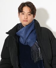 KT3AV22034 a.v.v MEN(アー・ヴェ・ヴェ) 【プレゼントに人気】リバーシブルグラデーションマフラー ダークグレー