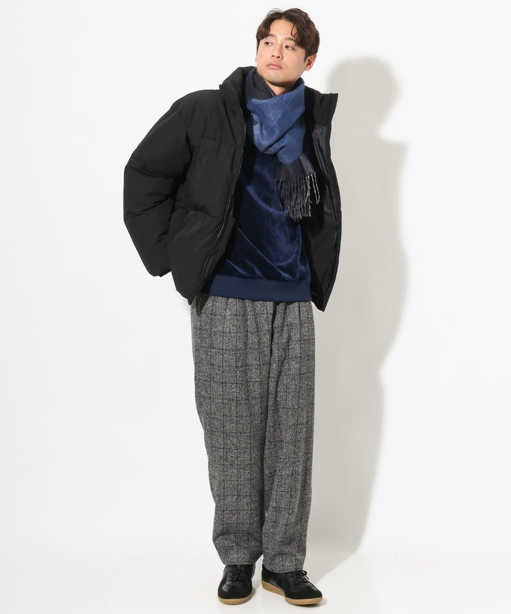 KT3AV22034 a.v.v MEN(アー・ヴェ・ヴェ) 【プレゼントに人気】リバーシブルグラデーションマフラー ダークグレー