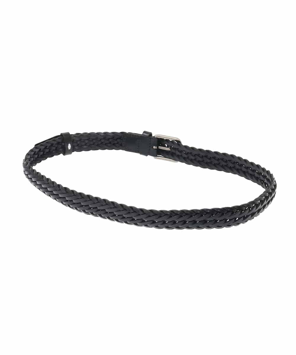 KT4GA48059 a.v.v MEN(アー・ヴェ・ヴェ) 【本革】レザーメッシュベルト ブラック