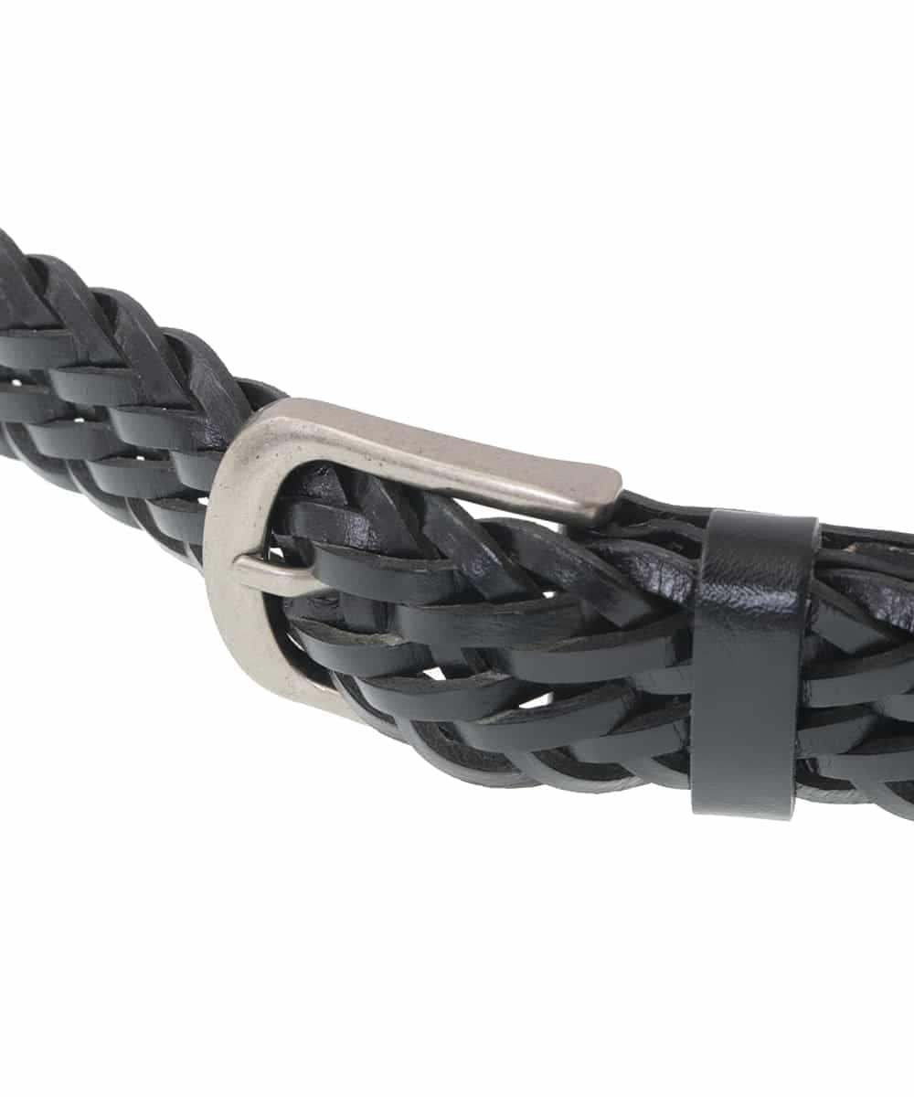 KT4GV48059 a.v.v MEN(アー・ヴェ・ヴェ) 【本革】レザーメッシュベルト ブラック