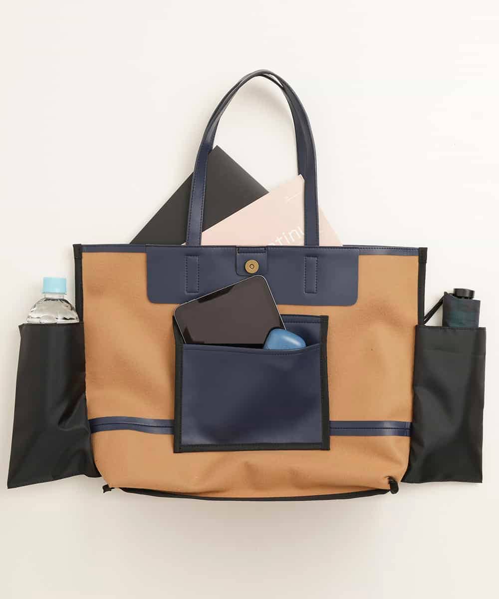 KT5GP70034 a.v.v MEN(アー・ヴェ・ヴェ) ファンクショントートBAG ベージュ