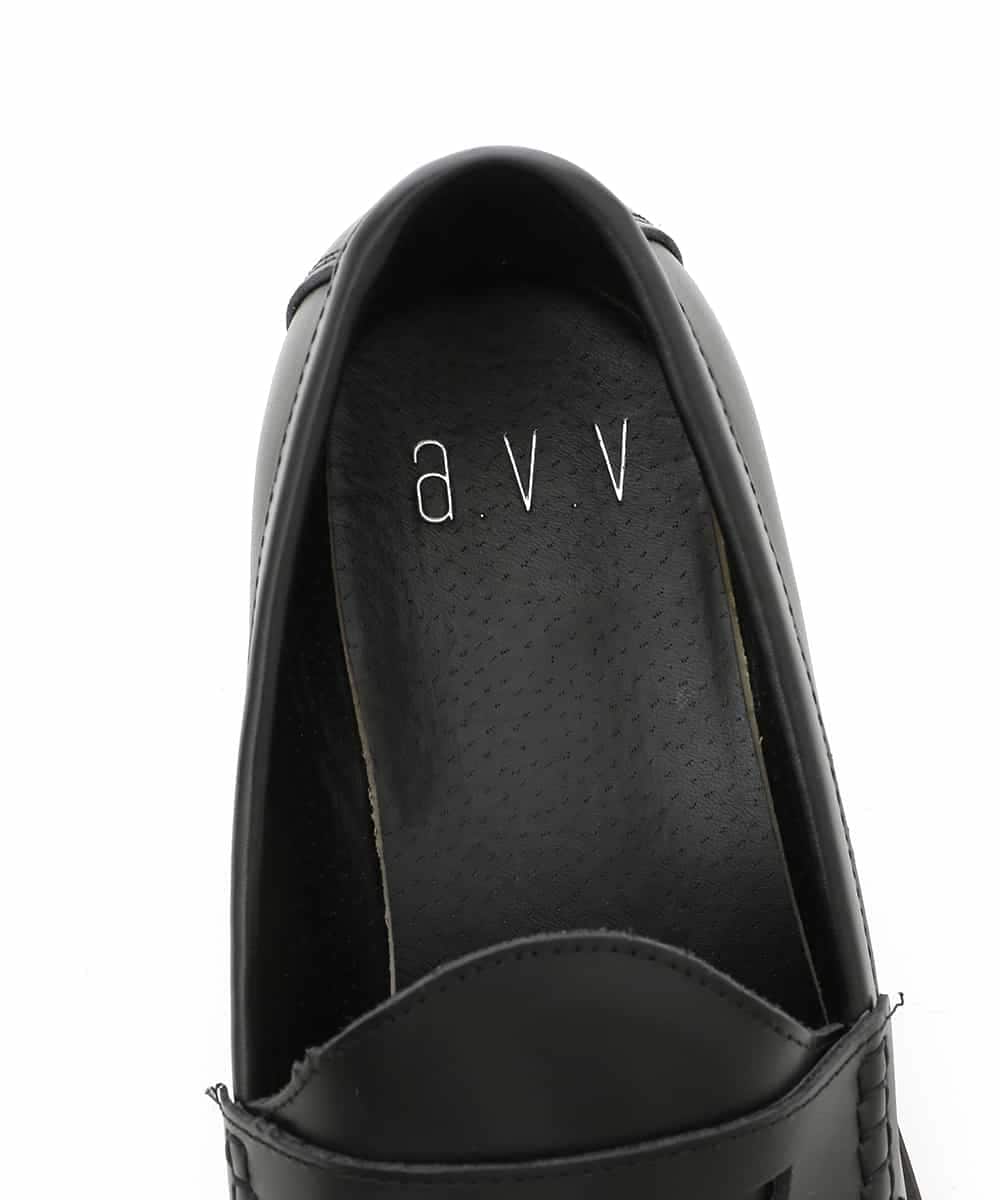 KT6AD66099 a.v.v MEN(アー・ヴェ・ヴェ) リアルレザーローファー ブラック
