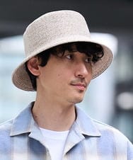 KT7GD49040 a.v.v MEN(アー・ヴェ・ヴェ) 【夏の陽射し対策にも】ブレードバケットハット ベージュ
