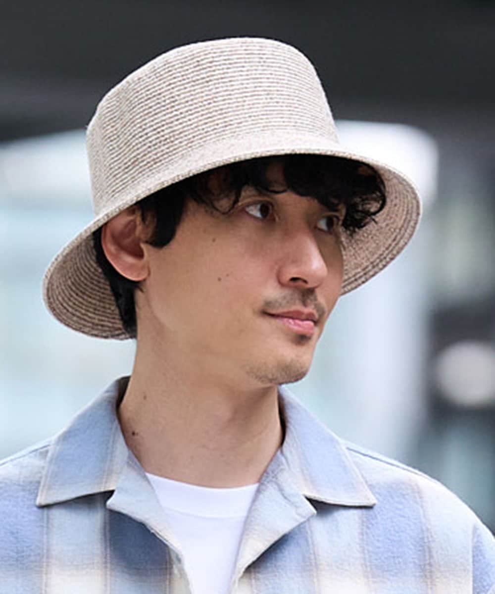KT7GD49040 a.v.v MEN(アー・ヴェ・ヴェ) 【夏の陽射し対策にも】ブレードバケットハット ベージュ