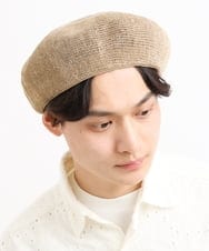 KT7GS66033 a.v.v MEN(アー・ヴェ・ヴェ) リネンサーモベレー帽 ベージュ