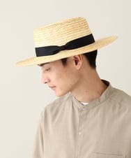 KT7GV16039 a.v.v MEN(アー・ヴェ・ヴェ) 【ユニセックス】ストローカンカン帽 ベージュ