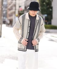 KT7GV19036 a.v.v MEN(アー・ヴェ・ヴェ) 【ユニセックス】クロッシェサーモハット ブラック