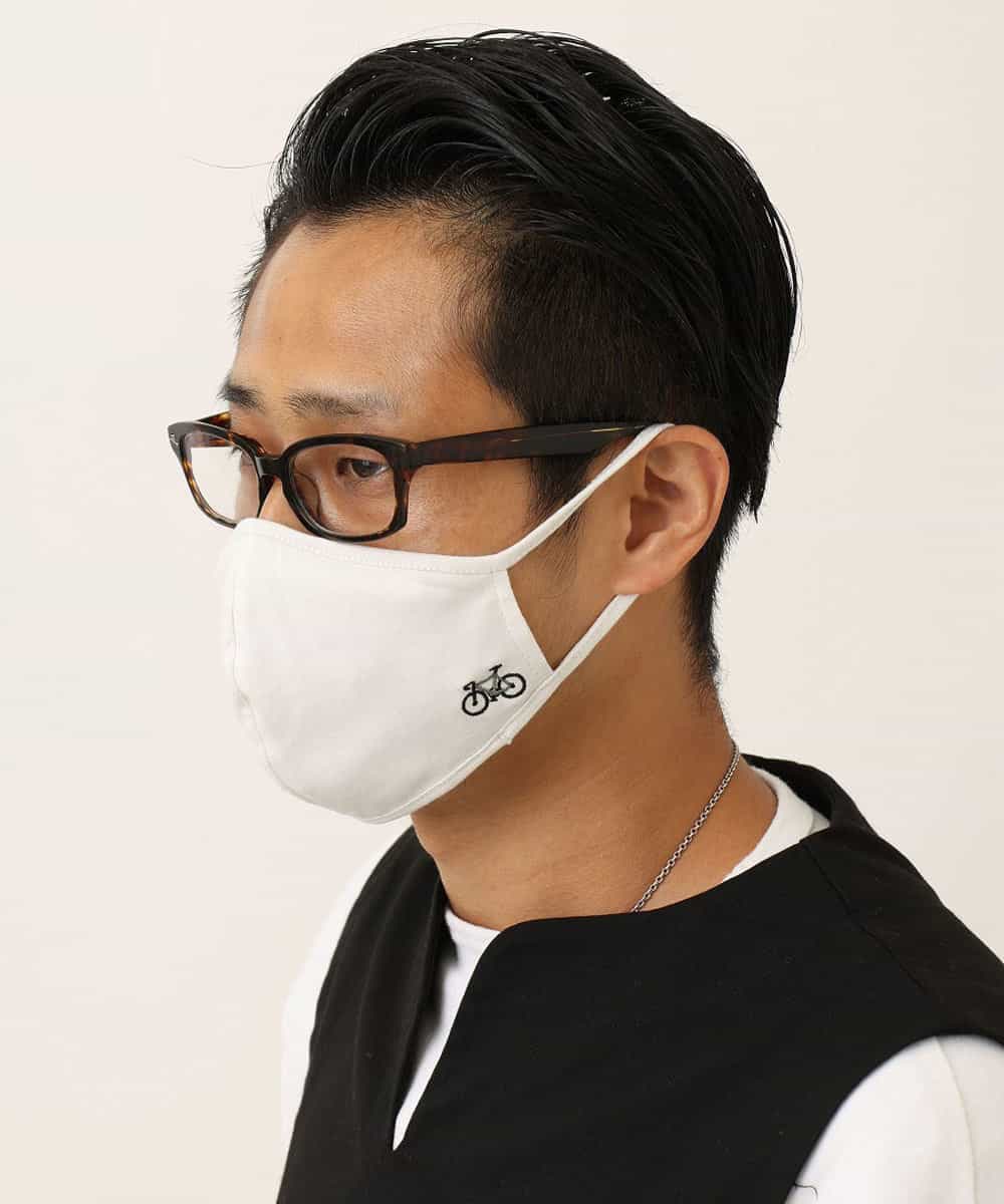 KTYAM01009 a.v.v MEN(アー・ヴェ・ヴェ) 自転車刺繍カットソーマスク ライトブルー